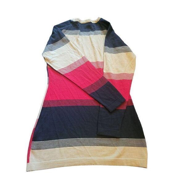 Monte Carlo Sweater Women's XS Stripe Alpha Gold Merino Wool 3/4 Sleeve - Picture 2 of 4